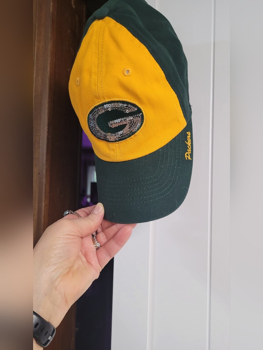 NFL Green and Gold Women's Team Baseball Cap